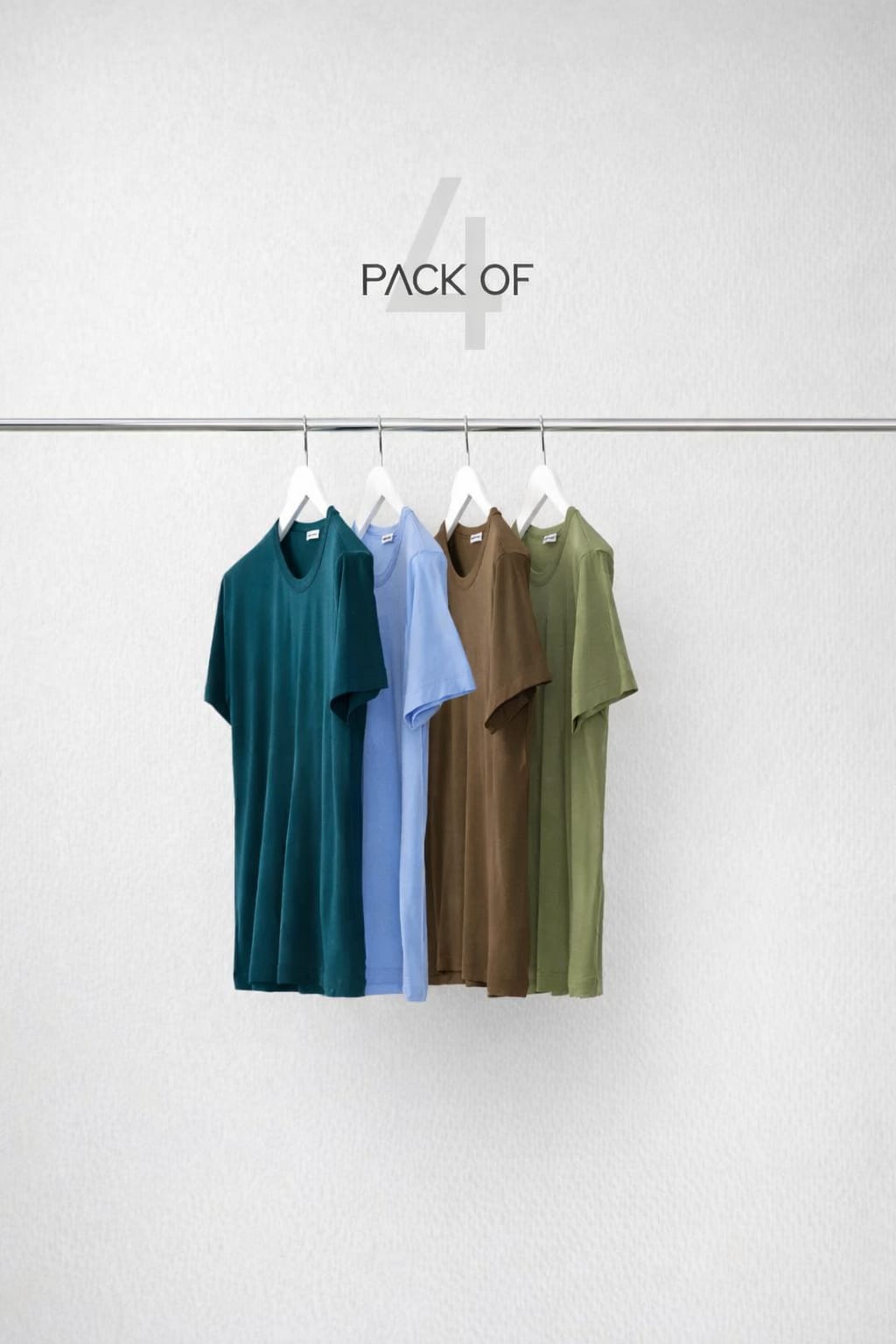 Pack of 4 Premium Cotton T-Shirts